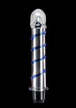 Load image into Gallery viewer, Icicles No. 20 Textured Glass Vibrator - Blue/Clear