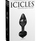 Icicles No 44 Glass Anal Plug - Black