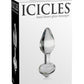 Icicles No 44 Glass Anal Plug - Clear