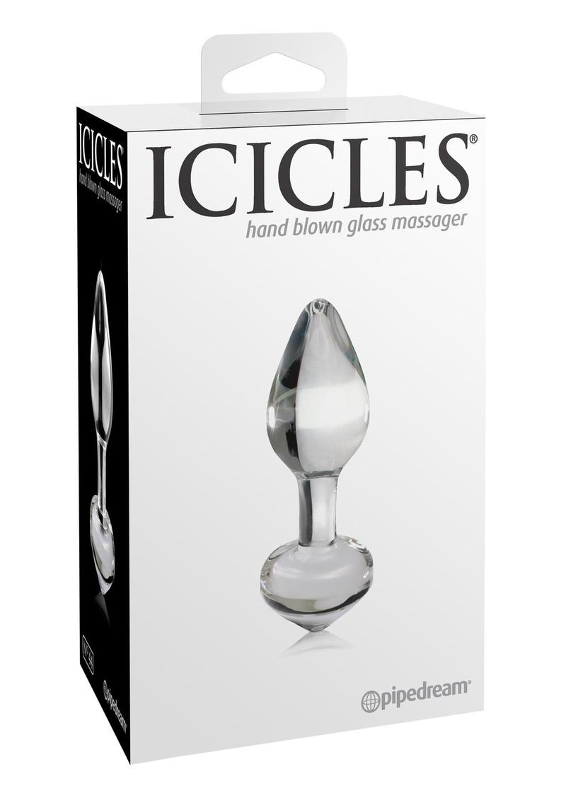 Icicles No 44 Glass Anal Plug - Clear