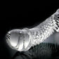 Icicles No. 61 Textured Glass G-Spot Dildo with Balls