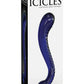 Icicles No 70 Textured G-Spot Glass Probe - Blue