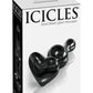 Icicles No 74 Beaded Heart Shaped Glass Anal Plug - Black