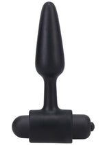 Load image into Gallery viewer, In A Bag Silicone Vibrating Butt Plug - Black - 3in