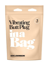 Load image into Gallery viewer, In A Bag Silicone Vibrating Butt Plug - Black - 3in