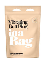 Load image into Gallery viewer, In A Bag Silicone Vibrating Butt Plug - Black - 4in