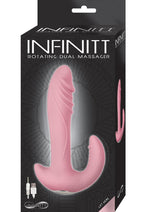 Load image into Gallery viewer, Infinitt Rotating Dual Massager Silicone Rechargeable Vibrator - Pink

