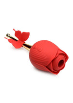 Load image into Gallery viewer, Inmi Bloomgasm Flutter Rose Rechargeable Silicone Sucking Rose with Butterfly Teaser - Gold/Red
