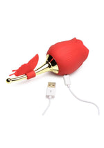 Load image into Gallery viewer, Inmi Bloomgasm Flutter Rose Rechargeable Silicone Sucking Rose with Butterfly Teaser
