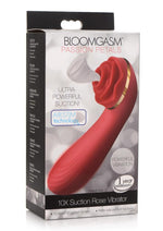 Load image into Gallery viewer, Inmi Bloomgasm Passion Petals 10x Rechargeable Silicone Rose Clitoral Stimulator - Red
