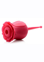 Load image into Gallery viewer, Inmi Bloomgasm Sucking and Vibrating Rose Silicone Rechargeable Clit Stimulator - Red
