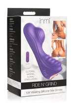 Load image into Gallery viewer, Inmi Ride N' Grind 10x Vibrating Rechargeable Silicone Grinding Clitoral Stimulator with Remote Control - Purple
