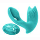 Inya Bump-N-Grind Silicone Rechargeable Warming Vibrator with Remote Control - Teal