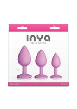 Load image into Gallery viewer, Inya Triple Ace Kit Silicone Lube Channel Anal Plugs - Pink - 3 Piece