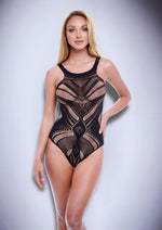 Load image into Gallery viewer, Jacquard Bodysuit - Black - One Size
