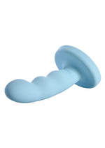 Load image into Gallery viewer, Jaspar Silicone Curved Dildo with Suction Cup - Aqua/Blue - 6in