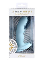 Load image into Gallery viewer, Jaspar Silicone Curved Dildo with Suction Cup - Aqua/Blue - 6in
