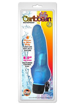 Load image into Gallery viewer, Jelly Caribbean Number 3 Jelly Realistic Vibrator with Clit Stimulator Waterproof - Blue - 8in
