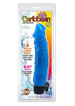 Load image into Gallery viewer, Jelly Caribbean Number 5 Vibrator - Blue - 9in
