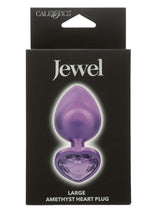 Load image into Gallery viewer, Jewel Amethyst Heart Anal Plug - Purple - Large