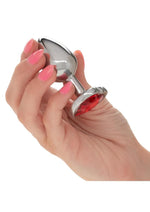 Load image into Gallery viewer, Jewel Ruby Heart Aluminum Anal Plug