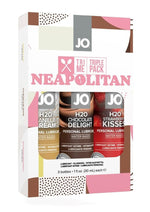Load image into Gallery viewer, JO Tri Me Triple Pack Water Based Flavored Lubricants - Neapolitan Collection
