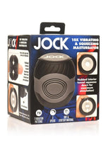 Load image into Gallery viewer, Jock 10x Vibrating and Squeezing Masturbator - Black/Clear/Grey