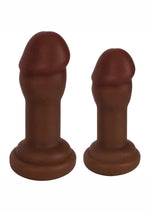 Load image into Gallery viewer, Jock Anal Plug Duo Penis Heads - Chocolate