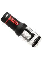 Load image into Gallery viewer, Jock Auto Spin Spinning and Thrusting Rechargeable Masturbator - Black/Clear
