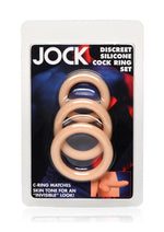 Load image into Gallery viewer, Jock Discrete Silicone Cock Ring - Vanilla - Set
