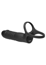 Load image into Gallery viewer, Jock Double Thrust Thrusting and Vibrating Double Penetration Rechargeable Silicone Cock Ring W/ Remote
