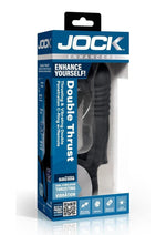 Load image into Gallery viewer, Jock Double Thrust Thrusting and Vibrating Double Penetration Rechargeable Silicone Cock Ring W/ Remote - Black
