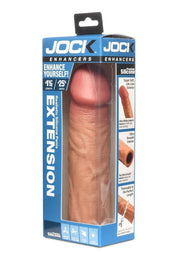 Jock Enhancers Silicone Penis Extension Sleeve - Caramel - 1.5in