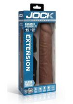 Load image into Gallery viewer, Jock Enhancers Vibrating Penis Extension Sleeve with Remote Control - Chocolate
