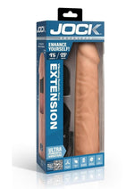 Load image into Gallery viewer, Jock Enhancers Vibrating Penis Extension Sleeve with Remote Control - Vanilla
