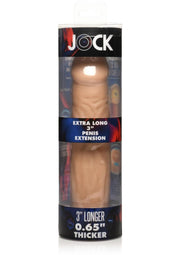 Jock Extra Long Penis Extension Sleeve - Vanilla - 3in