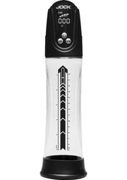 Jock Power Up Digital Automatic Waterproof Rechargeable Penis Pump - Black