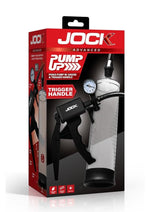 Load image into Gallery viewer, Jock Pump Up Penis Pump with Gauge and Trigger Handle - Black/Clear
