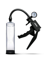 Load image into Gallery viewer, Jock Pump Up Penis Pump with Gauge and Trigger Handle - Black/Clear
