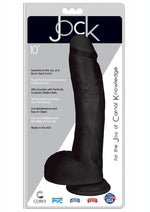 Load image into Gallery viewer, Jock Realistic Dildo with Balls - Black - 10in
