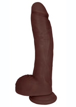 Load image into Gallery viewer, Jock Realistic Dildo with Balls - Chocolate - 10in
