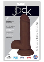 Load image into Gallery viewer, Jock Realistic Dildo with Balls - Chocolate - 6in
