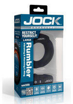 Load image into Gallery viewer, Jock Rumbler Vibrating and Warming Rechargeable Silicone C-Ring 2in with Remote - Black

