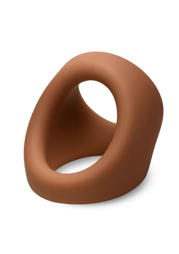 Jock Silicone Cock and Ball Ring - Caramel