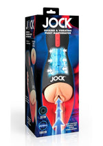 Load image into Gallery viewer, Jock Sucking and Vibrating Rechargeable Pussy Masturbator - Black/Vanilla