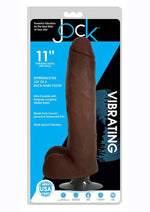 Load image into Gallery viewer, Jock Vibrating Dildo with Balls - Chocolate - 11in
