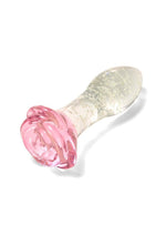 Load image into Gallery viewer, Juicy Glass Rose Glow In The Dark Butt Plug