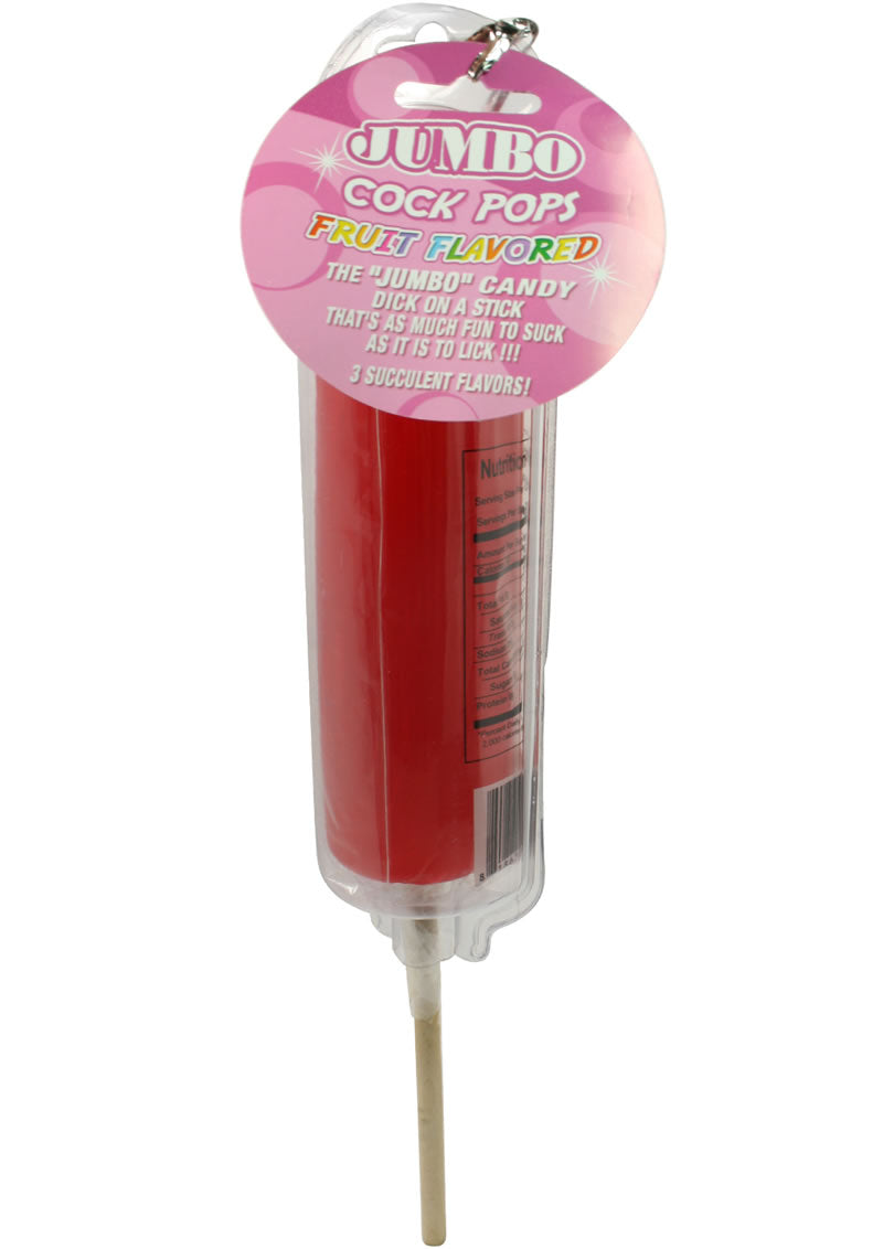 Jumbo Cock Fruit Pop Strawberry - Red