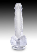 Load image into Gallery viewer, King Cock Dildo with Balls - Clear - 6in
