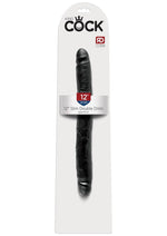 Load image into Gallery viewer, King Cock Slim Double Dildo - Black - 12in
